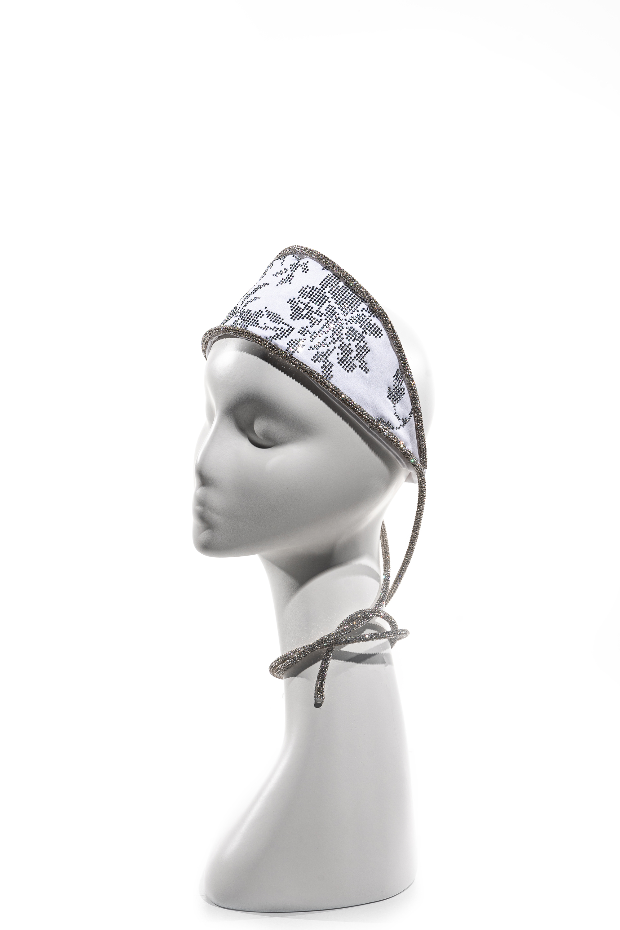 Premium Crystal & Atlas White Hat